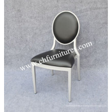 Round Back Chaise de banquet en cuir noir pour hôtel (YC-D81)